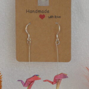 Boucles d'oreilles origami oiseaux