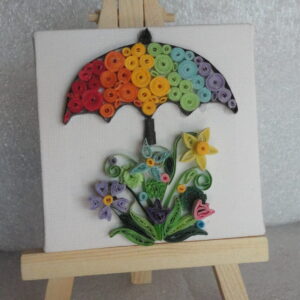 Quilling: parapluie de printemps