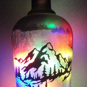 Lampe Bouteille montagne