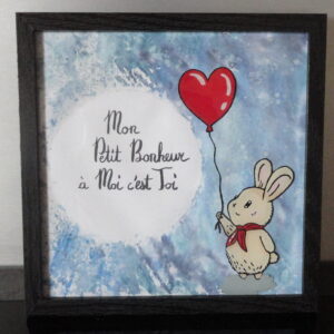 Peinture sur verre: lapin