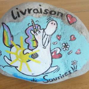Peinture sur galet: Livraison de sourires