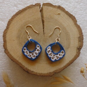 Boucles d'oreilles: quilling vague