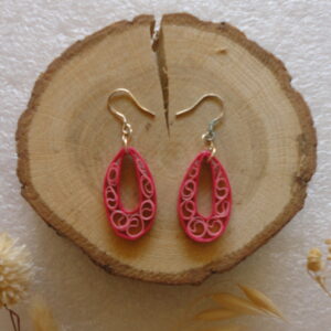 Boucles d'oreilles: quilling goutte