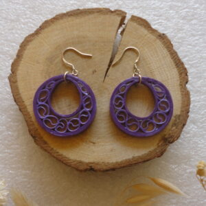 Boucles d'oreilles: quilling cercle
