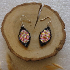 Boucles d'oreilles : géométrique en perle