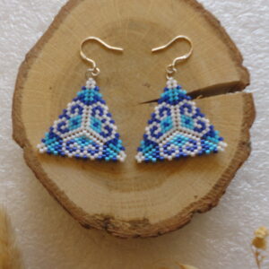 Boucles d'oreilles: triangulaire mer