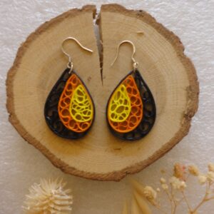 Boucles d'oreilles: nuit en quilling